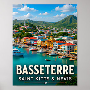 Poster Basseterre Porto Caribenho e Paraíso Insular