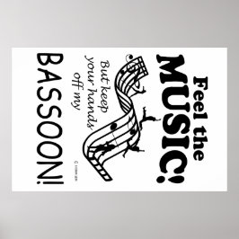 Pôster Bassoon Sente A Música