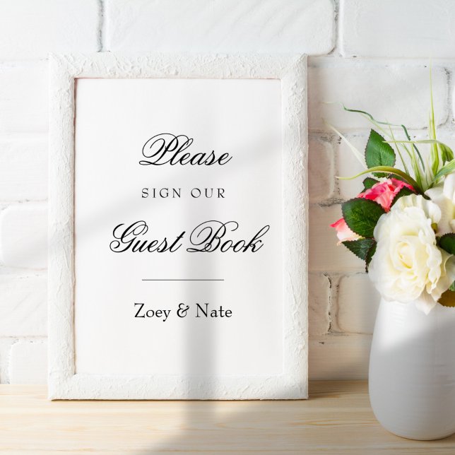 Poster Basta assinar o sinal do livro de convidados (Criador carregado)