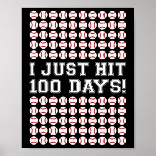 Poster Basta Atingir 100 Dias De Ensino, Vendendo Profess