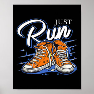 Poster Basta Executar Triatlo de Corrida de Biatlo Runner