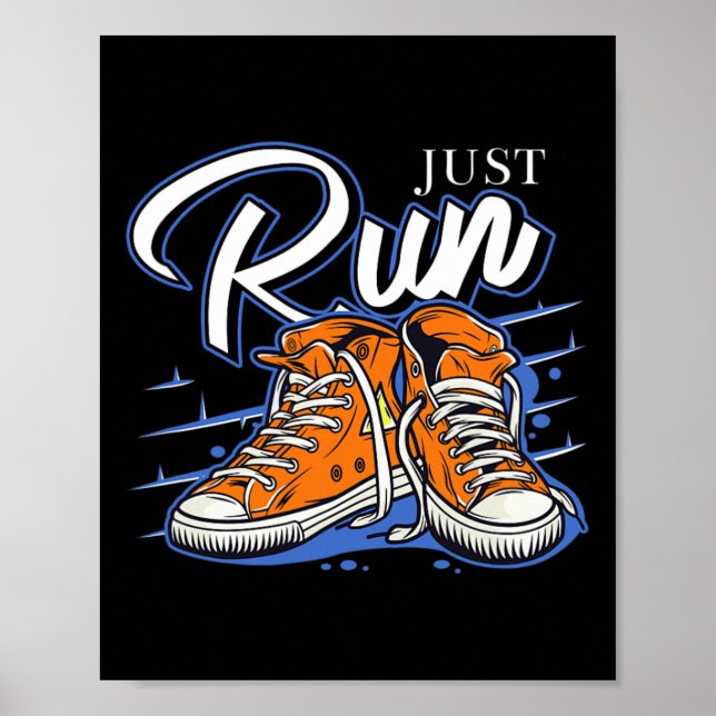 Poster Basta Executar Triatlo de Corrida de Biatlo Runner (Frente)