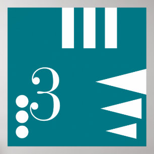 Poster Basta letras e ícones ART + suas cores e ideias