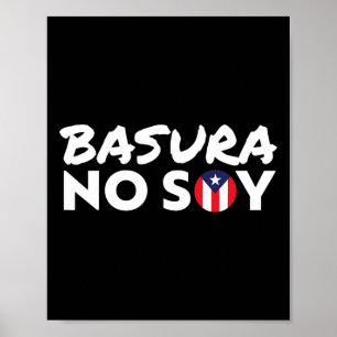 Poster Basura No Soy Porto Rico Bandeira Não Sou Lixo Spa