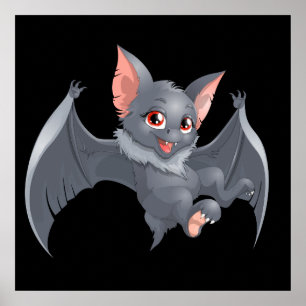 Pôster Bat animado bonito