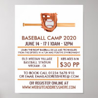 Bat & Gear de Baseball em Madeira, Anúncio de Camp