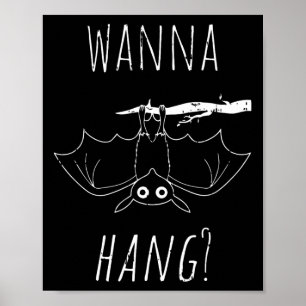Poster Bat Halloween Figurume Legal Prendendo Animais Mul