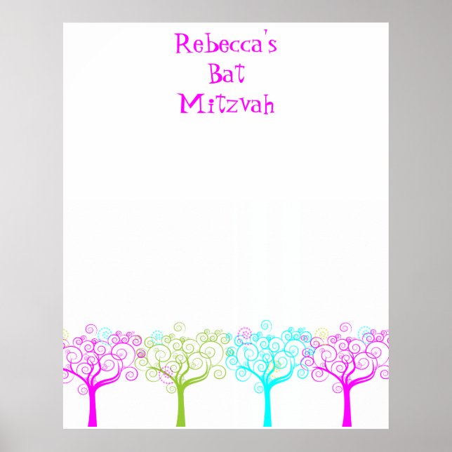 Poster Bat Mitzvah - Sinal de Conselho (Frente)