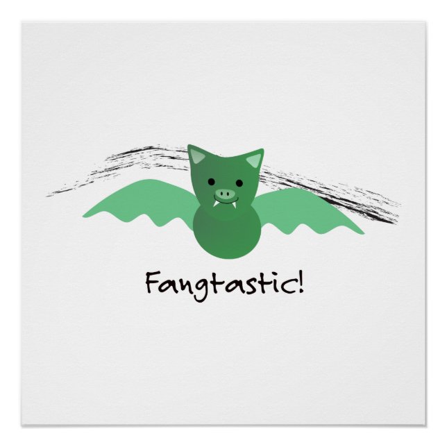 Pôster Bat Verde Fangtástico (Frente)