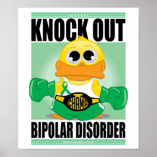 Poster Bata para fora a doença bipolar