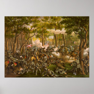 Poster Batalha americana da guerra civil da região
