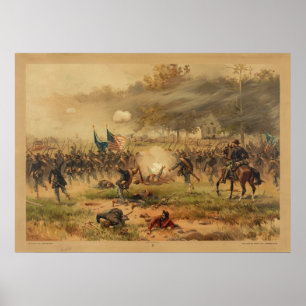 Pôster Batalha americana da guerra civil de Antietam