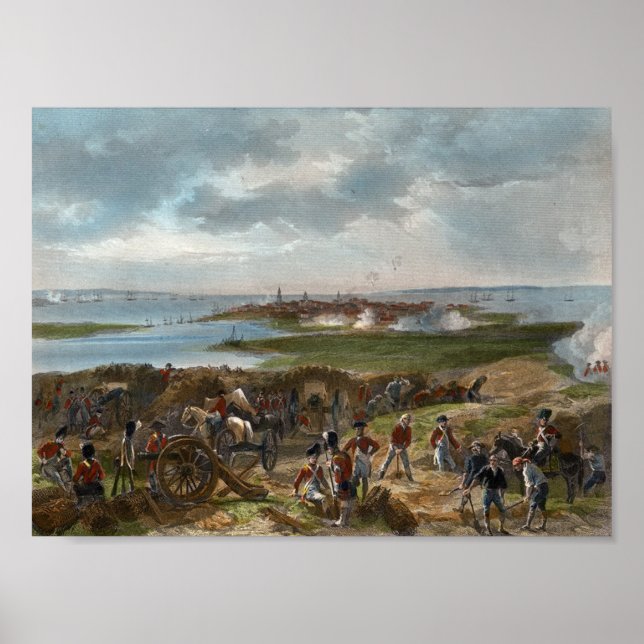 Poster Batalha da Ilha de Sullivan, 1776 (Frente)