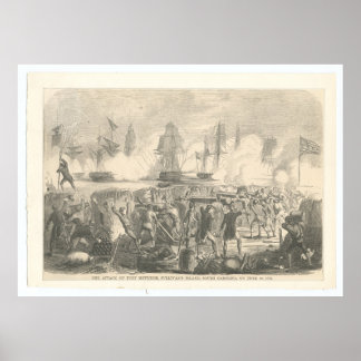 Poster Batalha da Ilha de Sullivan, 1776