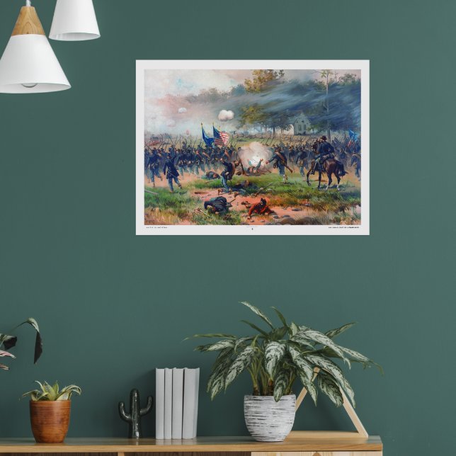 Poster Batalha de Antietam Thure de Thulstrup 1887 Restor (Sala de Estar 1)