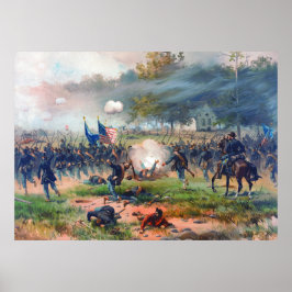 Poster Batalha de Antietam Thure de Thulstrup 1887 Restor