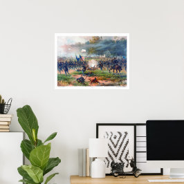 Poster Batalha de Antietam Thure de Thulstrup 1887 Restor