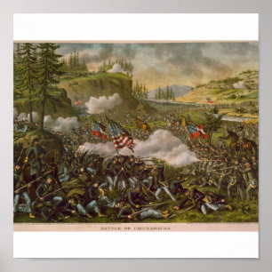 Pôster Batalha de Chickamauga, publicada cerca de 1890