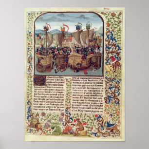 Poster Batalha de Ecluse, 'do Chronicle de Froissart