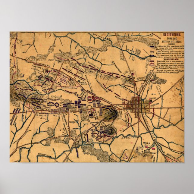 Poster Batalha de Gettysburg 10 (Frente)