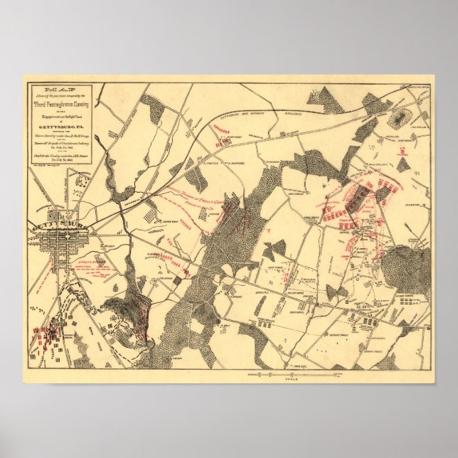 Poster Batalha de Gettysburg 11 (Frente)