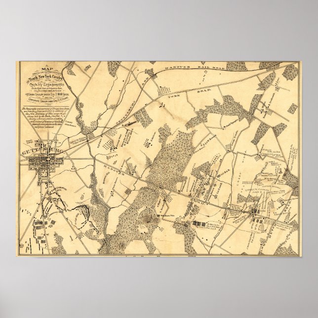 Pôster Batalha de Gettysburg 12 (Frente)