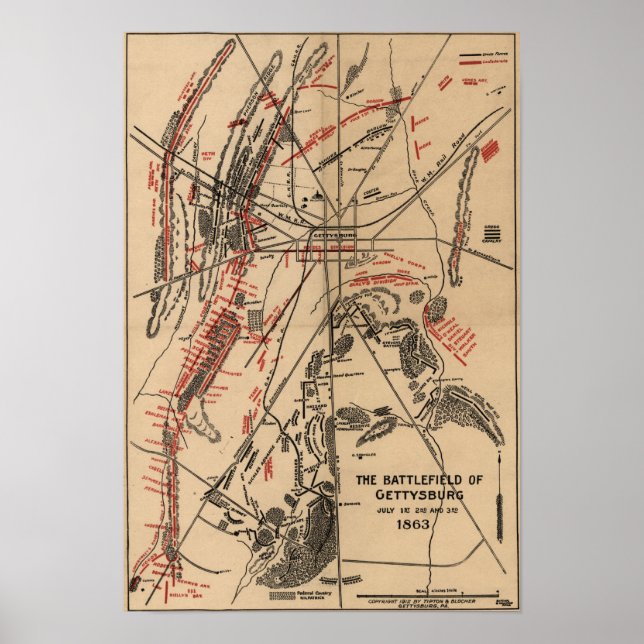Pôster Batalha de Gettysburg 6 (Frente)