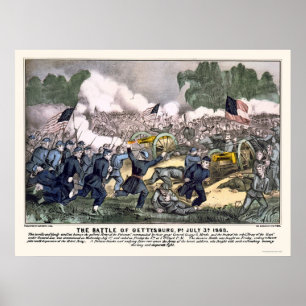 Pôster Batalha de Gettysburg em 1863