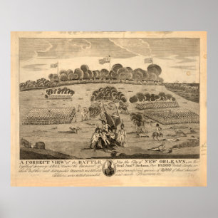 Poster Batalha de Nova Orleans (criada 1815-1820)