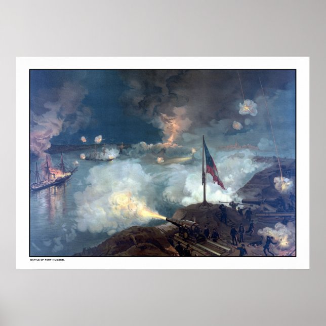 Pôster Batalha de Port Hudson - Guerra Civil (Frente)