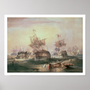 Pôster Batalha de Trafalgar, o 21 de outubro de 1805