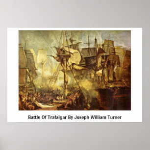 Pôster Batalha de Trafalgar por Joseph William Turner