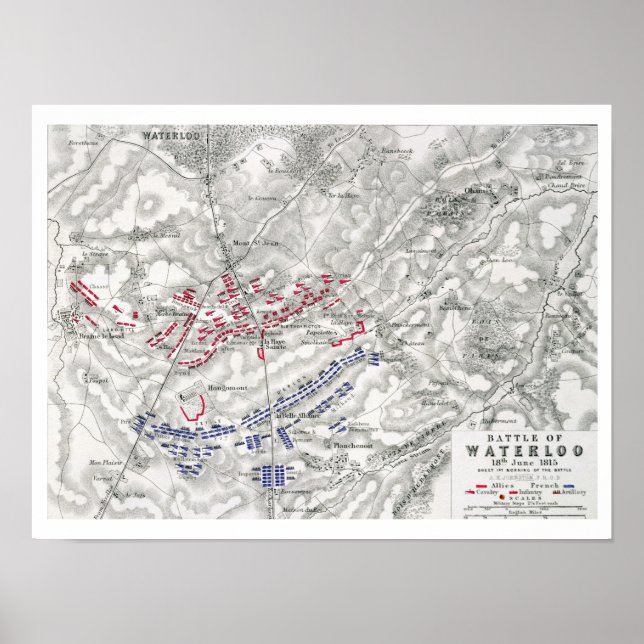 Poster Batalha de Waterloo, 18 de junho de 1815, rua 1 (e (Frente)