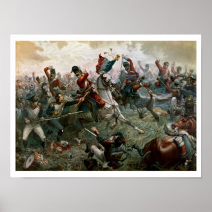 Pôster Batalha de Waterloo, o 18 de junho de 1815, 1898