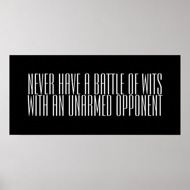 Pôster Batalha de Wits (Frente)