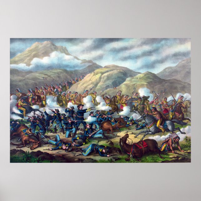 Poster Batalha do Big Horn Último Combate de Custer (Frente)