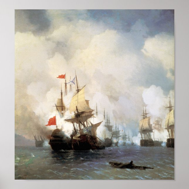 Pôster Batalha do estreito de Chios (Frente)