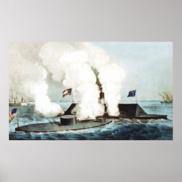 Pôster Batalha do Monitor e de Merrimack