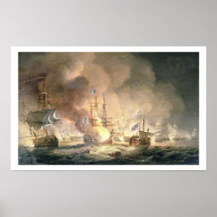 Pôster Batalha do Nile, o 1º de agosto de 1798 em 10pm,