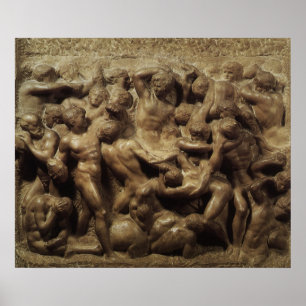 Pôster Batalha dos Lápitas e Centauros por Michelangelo