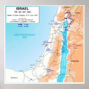 Pôster Batalha dos Montes Golã em Seis Dias, 1967