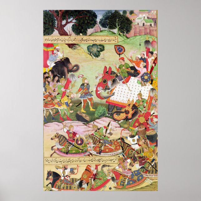 Pôster Batalha entre as forças da Pérsia e de Turan (Frente)