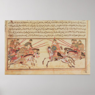 Pôster Batalha entre tribos Mongol, século XIII