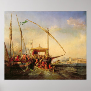 Pôster Batalha naval de Imbre em 1346, 1842
