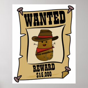 Poster Batata Cowboy Procurado