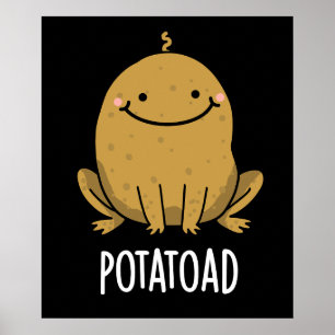 Poster Batata Engraçada De Potatoad Torto Pun Dark BG