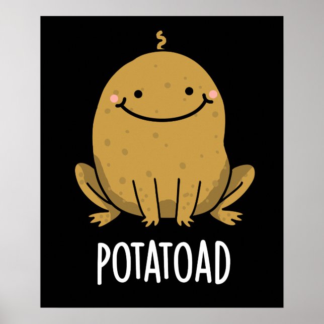 Poster Batata Engraçada De Potatoad Torto Pun Dark BG (Frente)