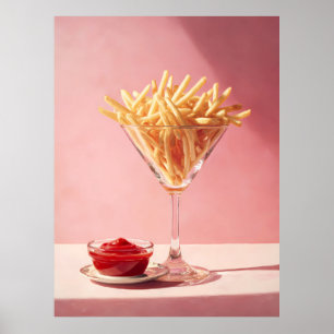 Poster Batata Frita com Ketchup