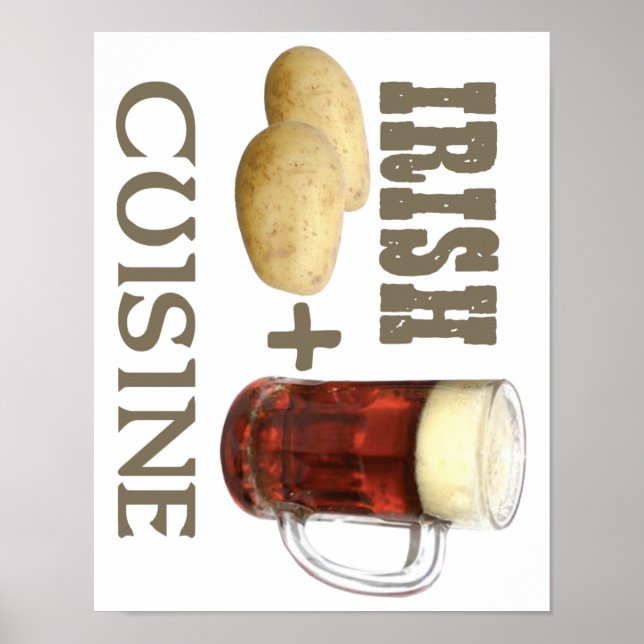 Pôster Batata-Noz Irlandesa + Cerveja! (Frente)