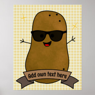 Poster Batata Personalizada Divertida Feliz e Legal 
